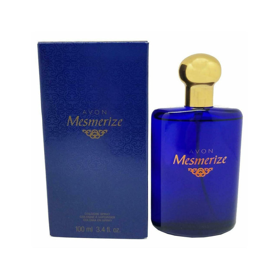 Avon Mesmerize Blue Cologne Spray 3.4 oz Men Bergamot Amber Myrrh Exotic Spices Image 1