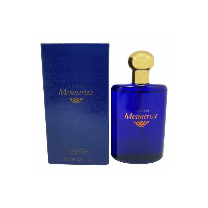 Avon Mesmerize Blue Cologne Spray 3.4 oz Men Bergamot Amber Myrrh Exotic Spices Image 3