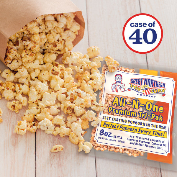 Gourmet Popcorn Packs 40 Count 8 Ounce Pre-Measured for Popcorn Machines Image 1