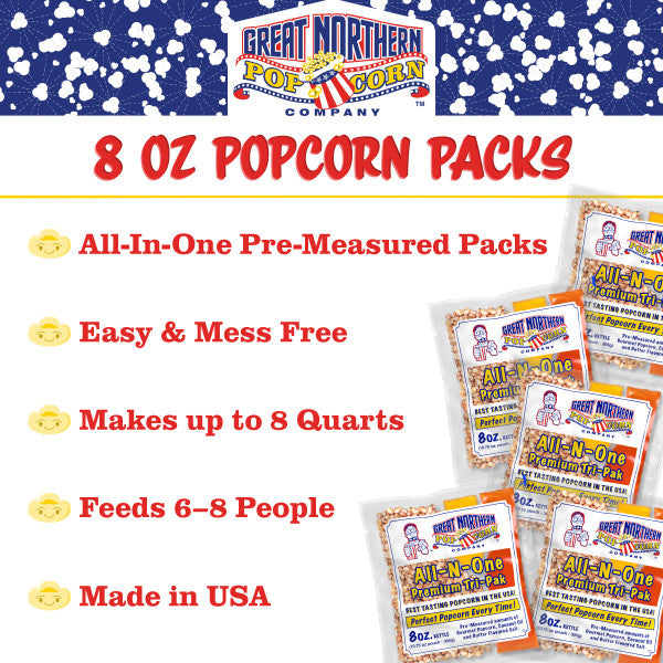 Gourmet Popcorn Packs 40 Count 8 Ounce Pre-Measured for Popcorn Machines Image 3