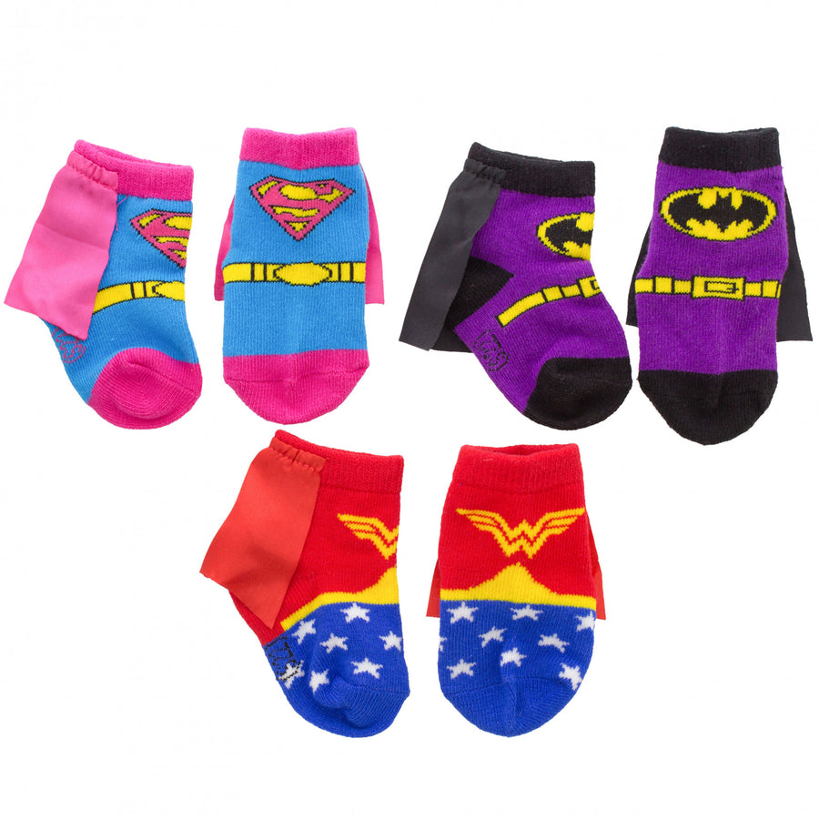 DC Super Heroes 3-Pack Infant Booties with Capes Image 1
