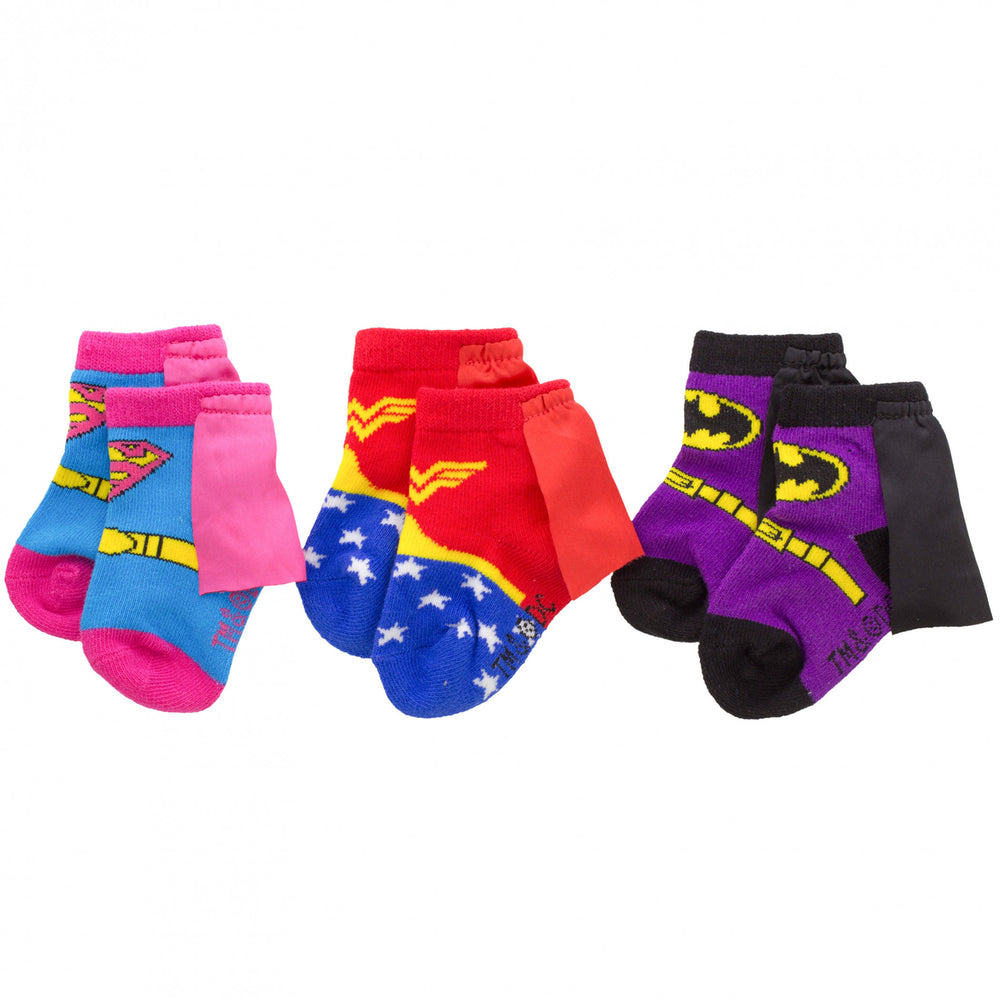 DC Super Heroes 3-Pack Infant Booties with Capes Image 2