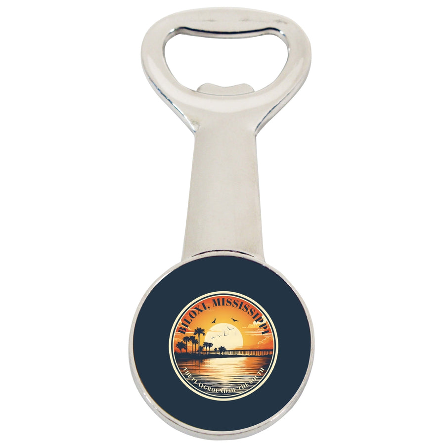 Biloxi Mississippi Design A Souvenir Magnetic Bottle Opener Image 1