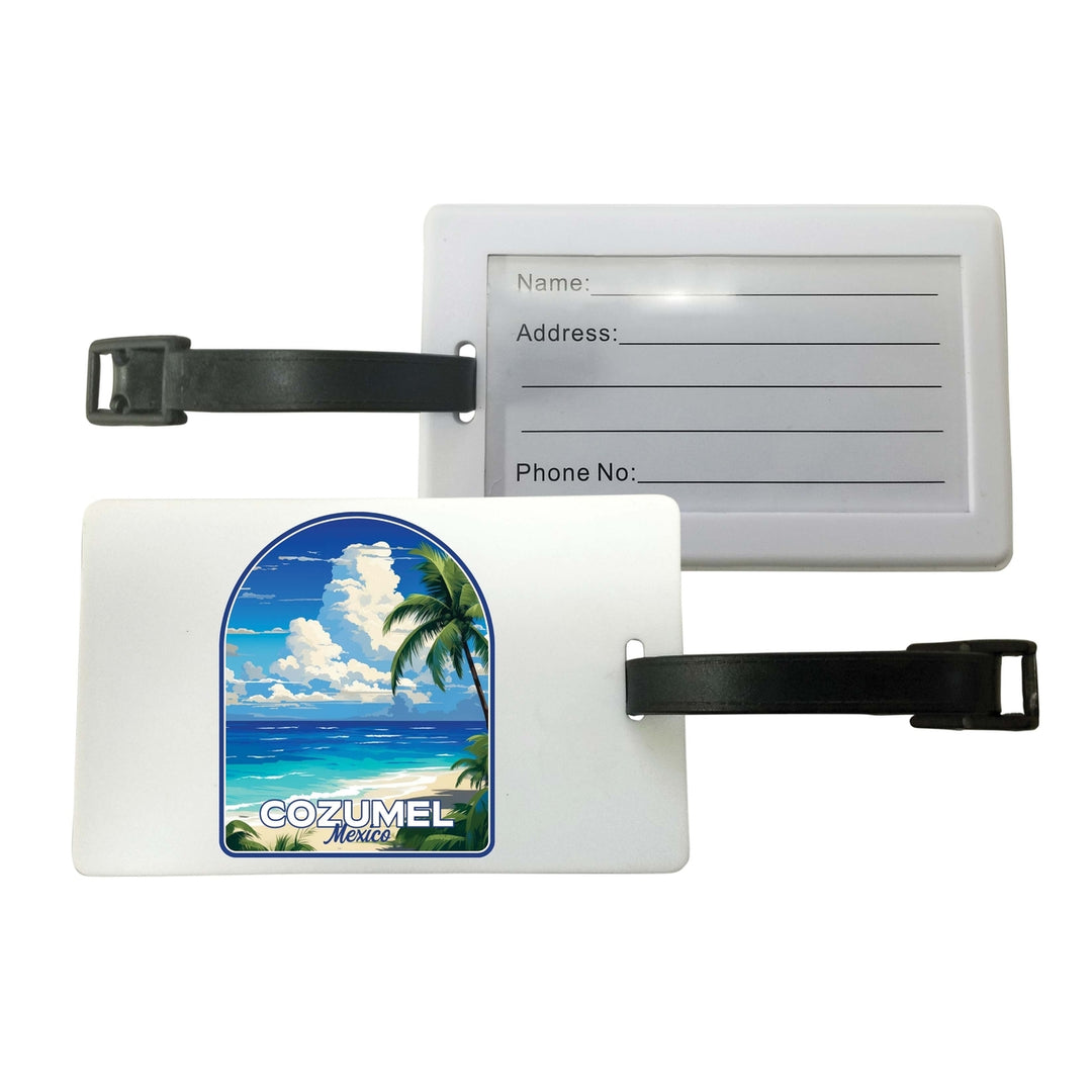 Cozumel Mexico Design C Souvenir Luggage Tag Image 1