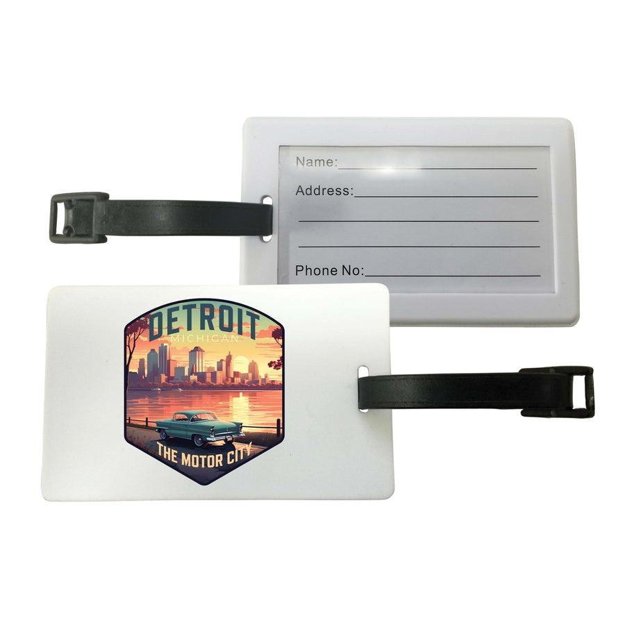 Detroit Michigan Design A Souvenir Luggage Tag Image 1