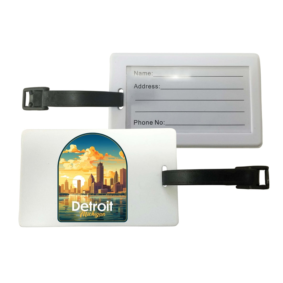 Detroit Michigan Design B Souvenir Luggage Tag Image 1