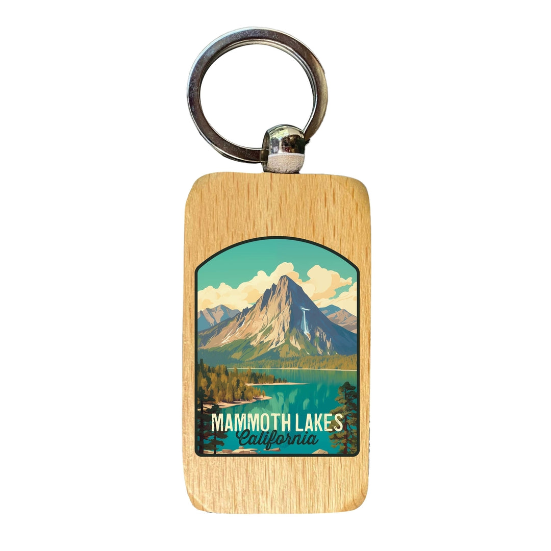 Mammoth Lakes California Design A Souvenir 2.5x1-Inch Souvenir Wooden Keychain Image 1