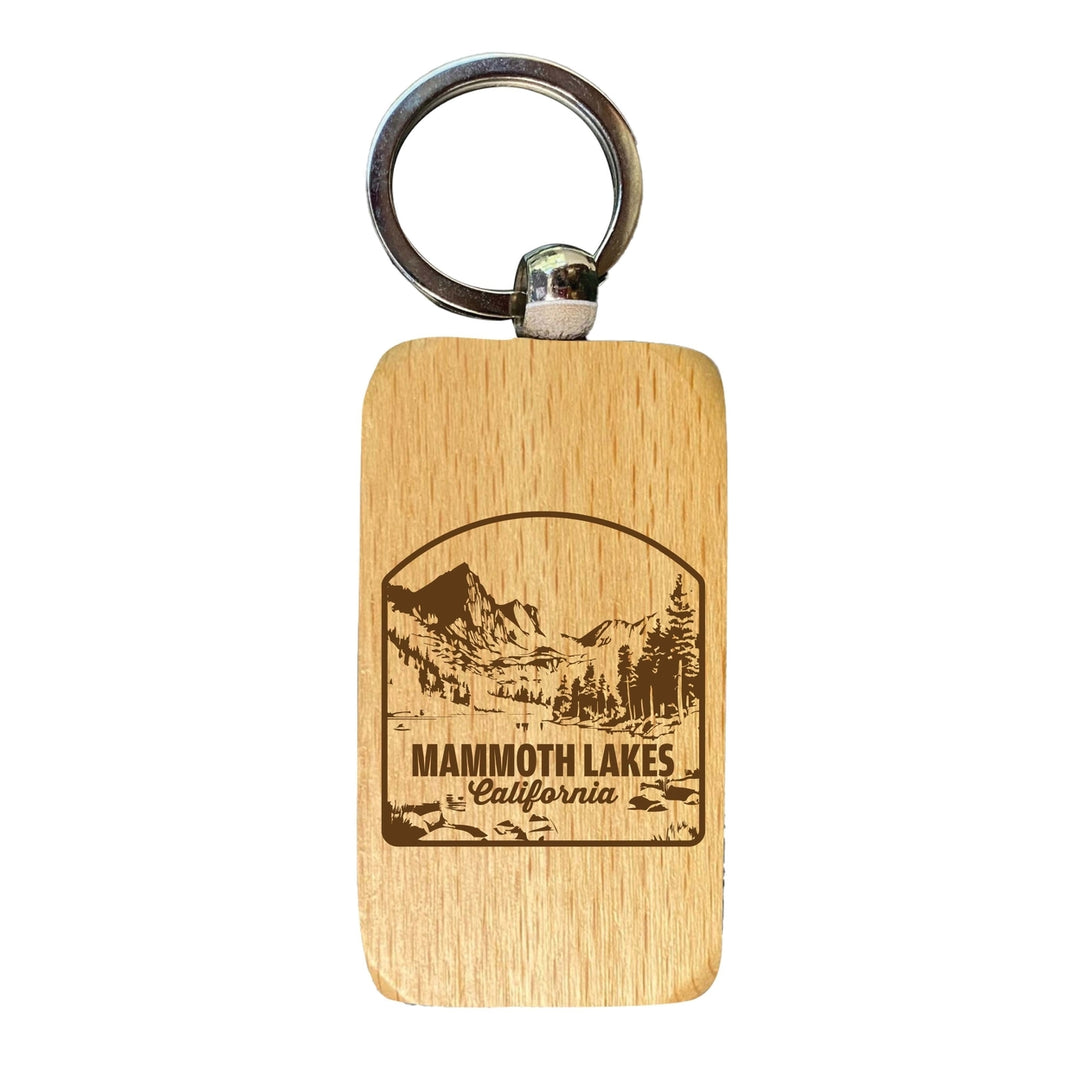 Mammoth Lakes California Souvenir 2.5x1-Inch Souvenir Engraved Wooden Keychain Image 1