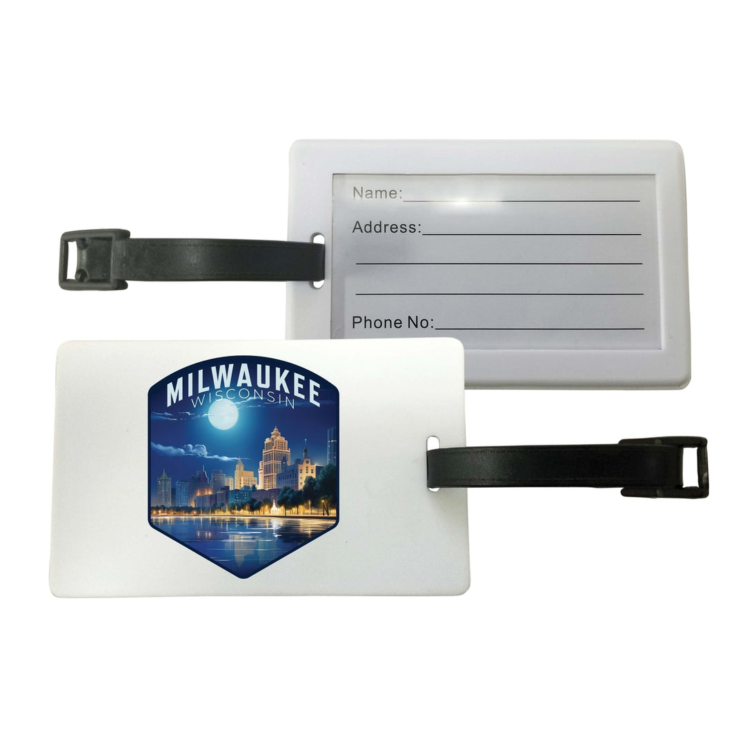 Milwaukee Wisconsin Design B Souvenir Luggage Tag Image 1