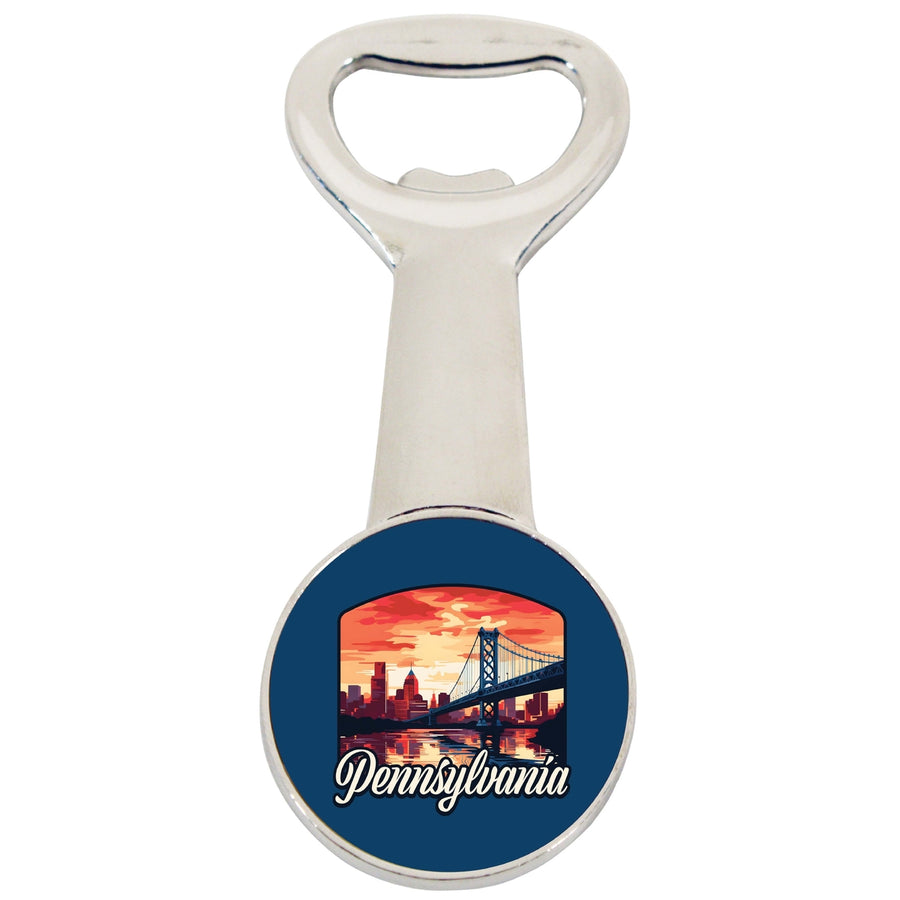 Pennsylvania Design A Souvenir Magnetic Bottle Opener Image 1