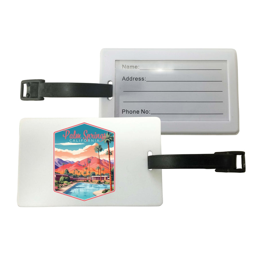 Palm Springs California Design B Souvenir Luggage Tag Image 1