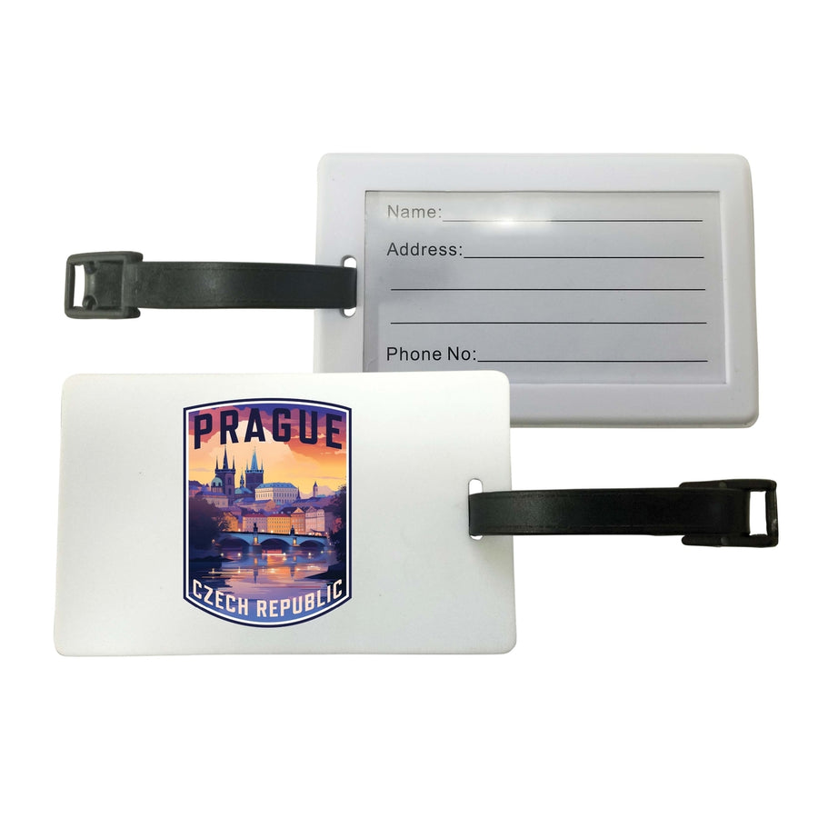 Prague Czech Republic Design B Souvenir Luggage Tag Image 1