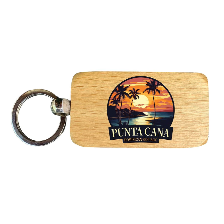 Punta Cana Dominican Republic Design E Souvenir 2.5x1-Inch Souvenir Wooden Keychain Image 1