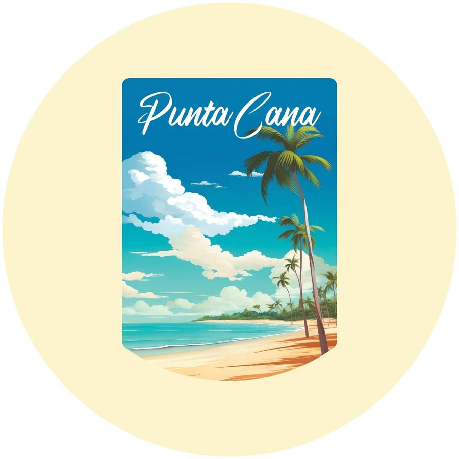 Punta Cana Dominican Republic Design D Souvenir Round Fridge Magnet Image 1