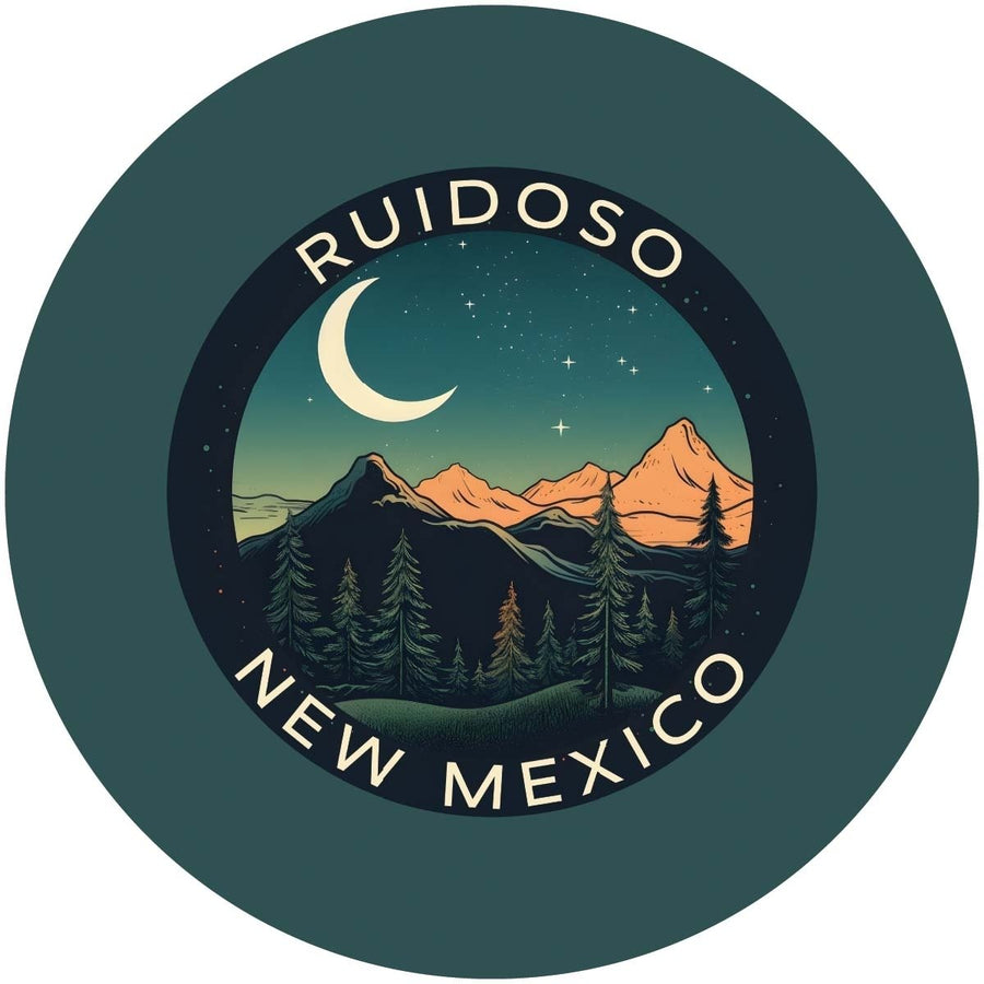 Ruidoso  Mexico Design A Souvenir Round Fridge Magnet Image 1