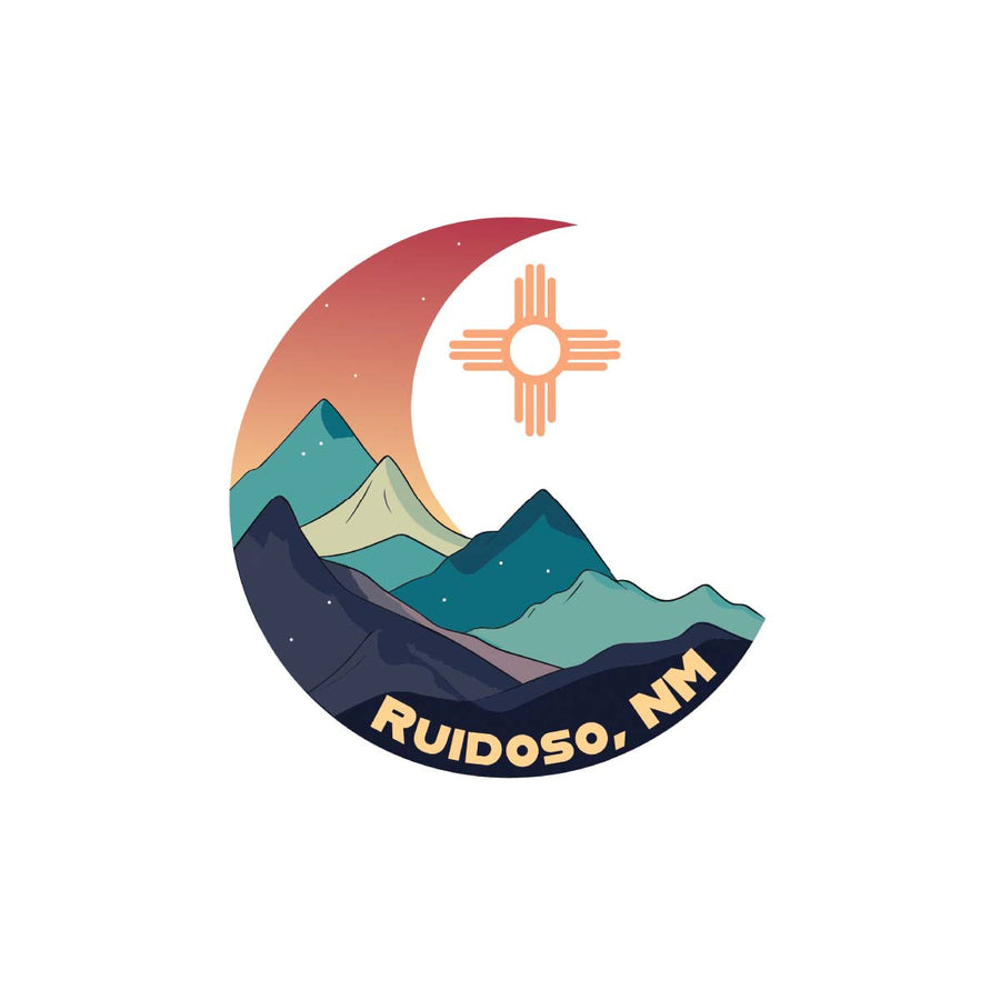 Ruidoso  Mexico Design C Souvenir Round Fridge Magnet Image 1