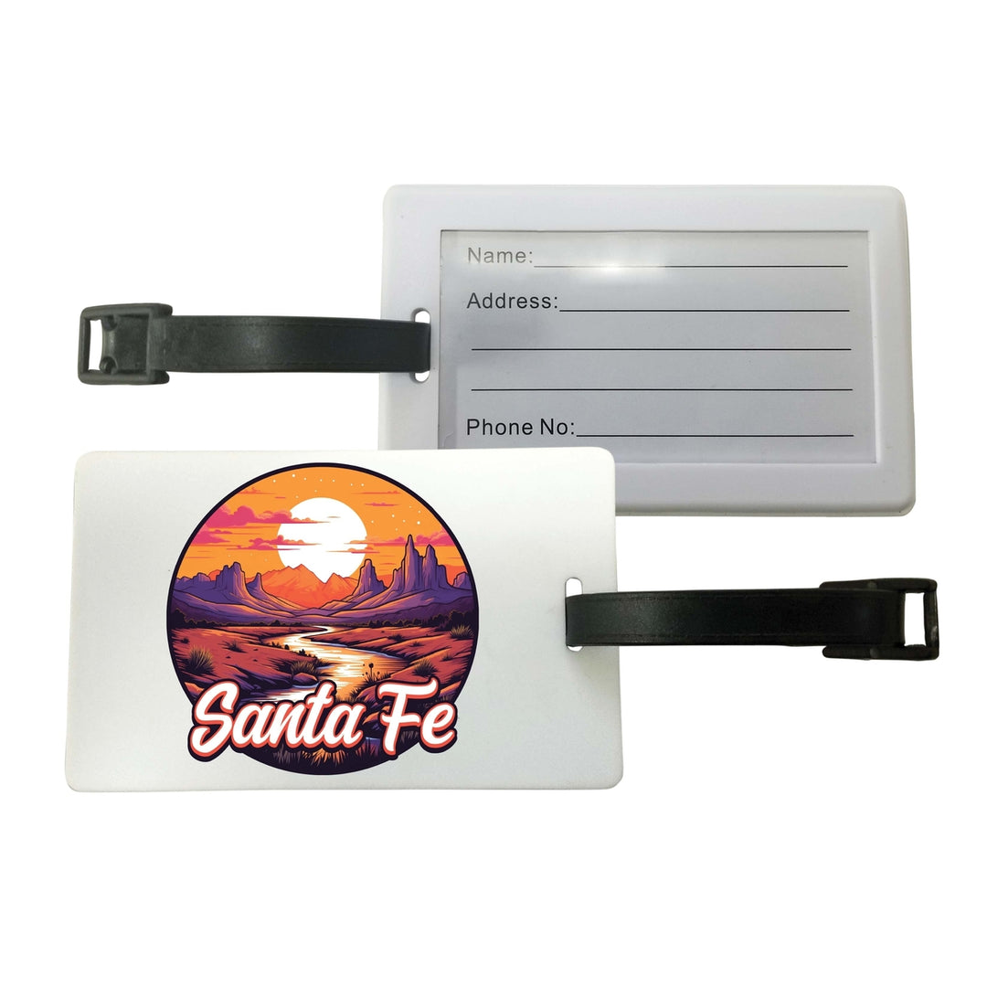 Santa Fe Mexico Design B Souvenir Luggage Tag Image 1