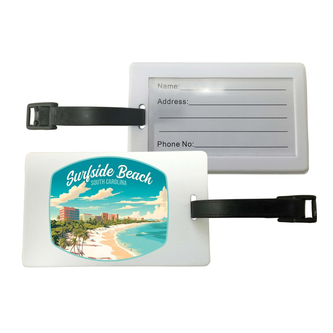 Surfside Beach South Carolina Design B Souvenir Luggage Tag Image 1