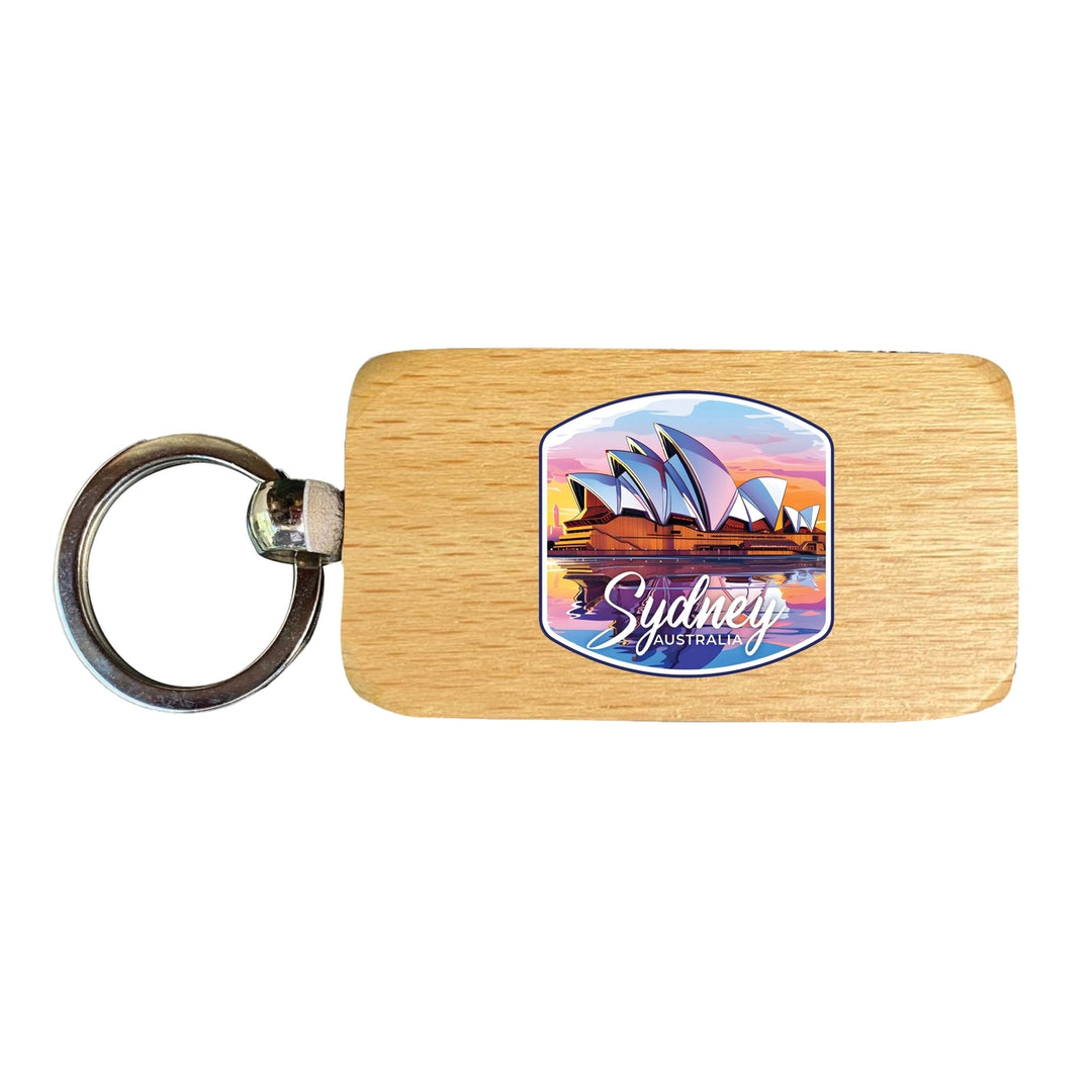 Sydney Australia Design A Souvenir 2.5x1-Inch Souvenir Wooden Keychain Image 1