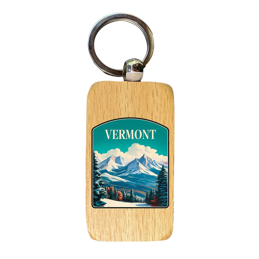 Vermont Design A Souvenir 2.5x1-Inch Souvenir Wooden Keychain Image 1