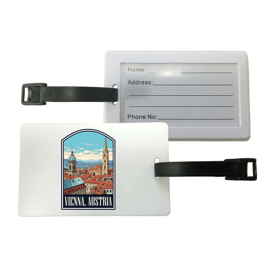 Vienna Austria Design B Souvenir Luggage Tag Image 1