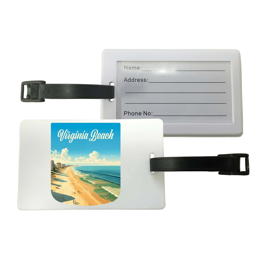 Virginia Beach Virginia Design B Souvenir Luggage Tag Image 1