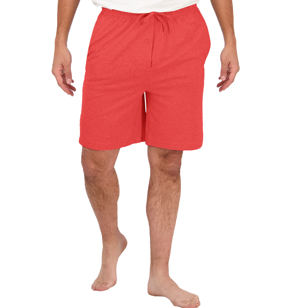 Mens Ultra Soft Jersey Knit Lounge Pajama Shorts 1-Pack Adjustable Drawstring Image 4