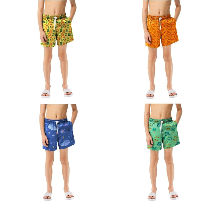 Boys Swim Trunk Shorts Quick Dry Lightweight Summer Swimsuit Random Style Image 11