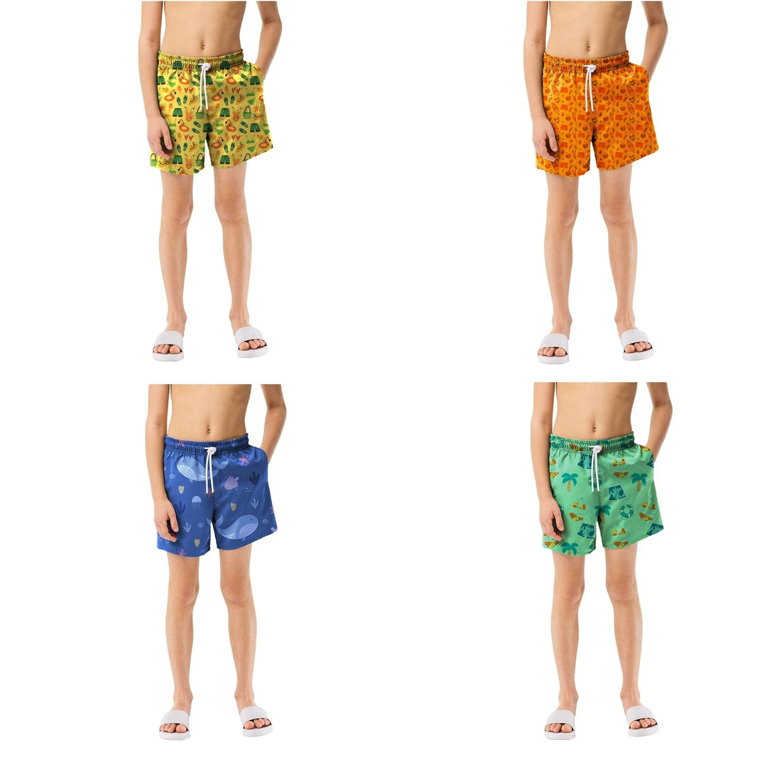 5-Pack Boys Swim Trunk Shorts Quick Dry Lightweight Bathing Suits Sizes 2-8 Image 3