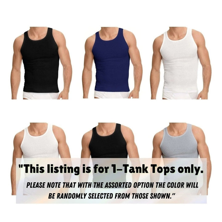 Mens Slim Fit Cotton Ribbed Tank Top Summer Wear Various Colors and Sizes Image 10