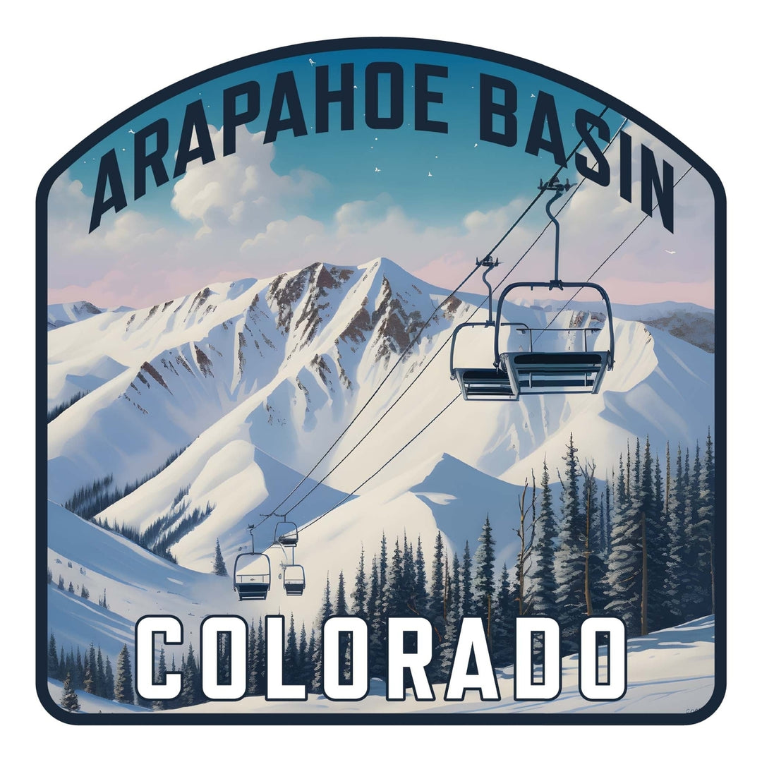 Arapahoe Basin Design B Souvenir Die Cut Flat Magnet Image 1