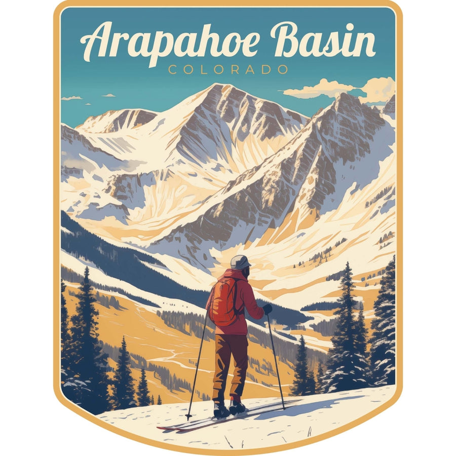 Arapahoe Basin Design A Souvenir Die Cut Flat Magnet Image 1