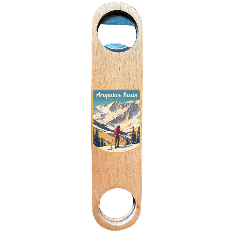 Arapahoe Basin Design A Souvenir Wooden Bottle Opener Image 1