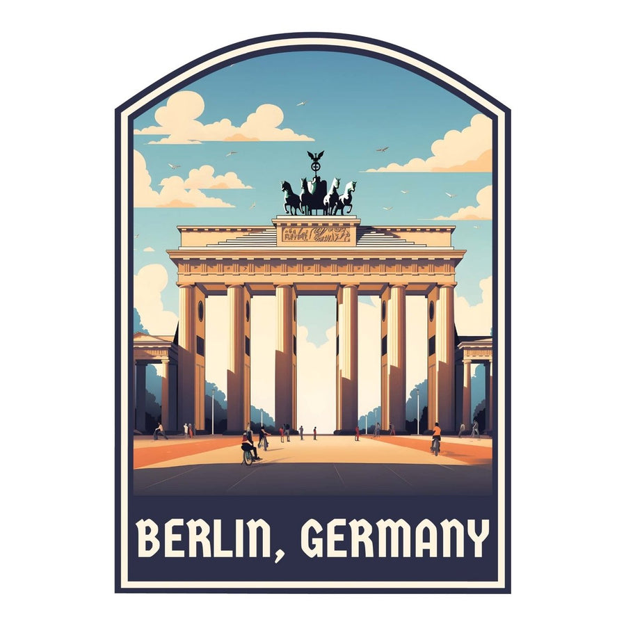 Berlin Germany Design A Souvenir Die Cut Flat Magnet Image 1