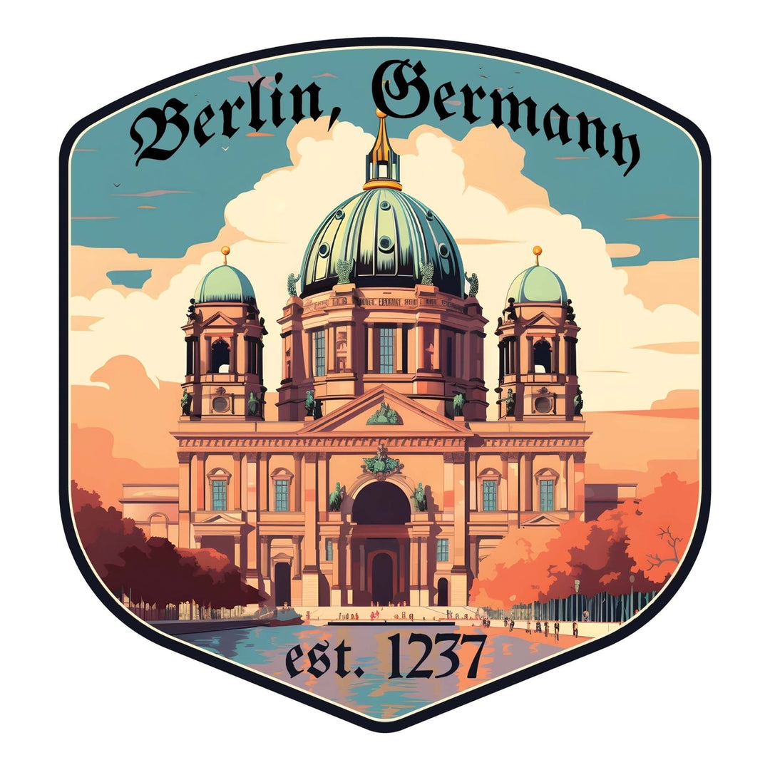 Berlin Germany Design B Souvenir Die Cut Flat Magnet Image 1