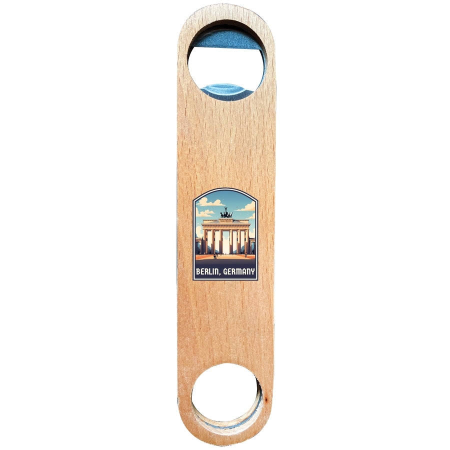 Berlin Germany Design A Souvenir Wooden Bottle Opener Image 1