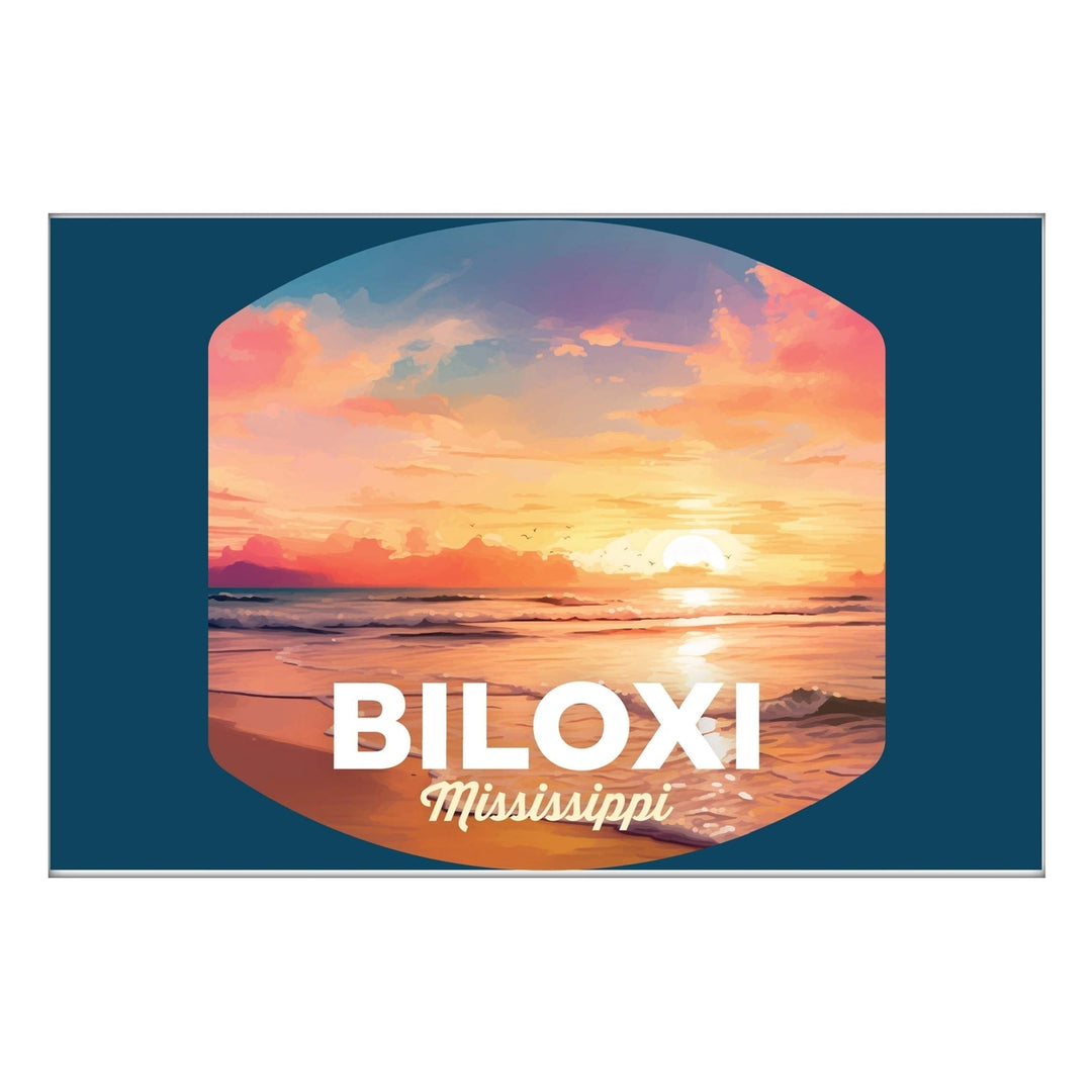 Biloxi Mississippi Design B Souvenir 2x3-Inch Fridge Magnet Image 1