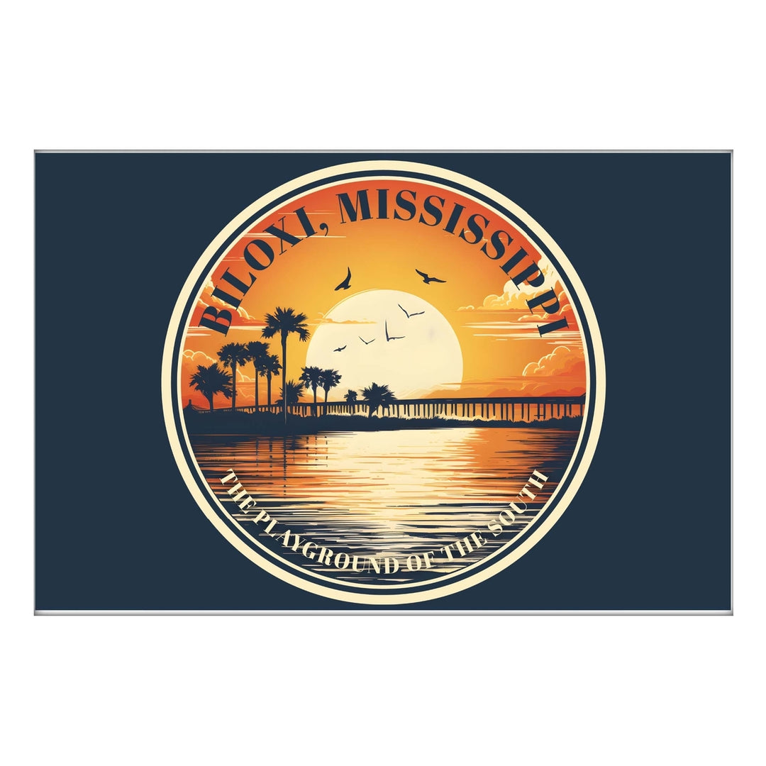 Biloxi Mississippi Design A Souvenir 2x3-Inch Fridge Magnet Image 1