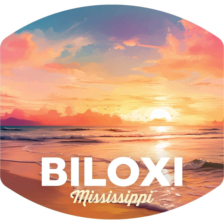 Biloxi Mississippi Design B Souvenir Die Cut Flat Magnet Image 1