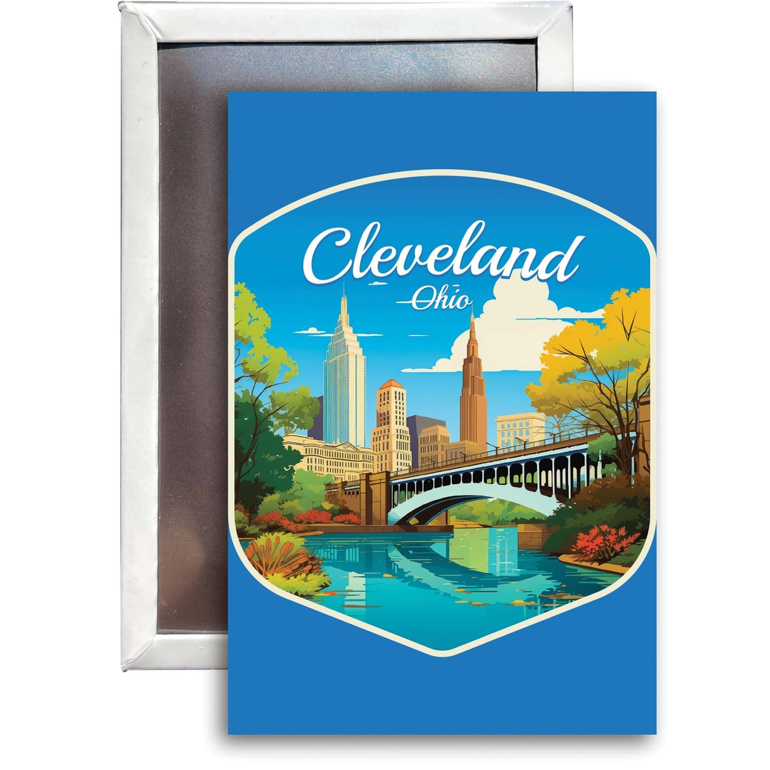 Cleveland Ohio Design B Souvenir 2x3-Inch Fridge Magnet Image 1