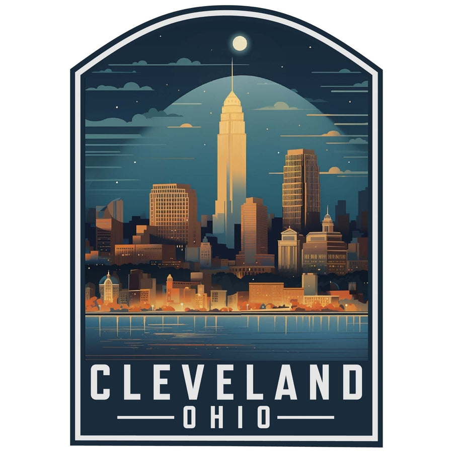 Cleveland Ohio Design A Souvenir Die Cut Flat Magnet Image 1