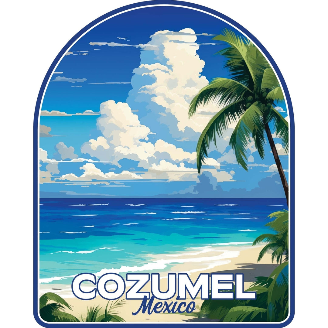 Cozumel Mexico Design C Souvenir Die Cut Flat Magnet Image 1