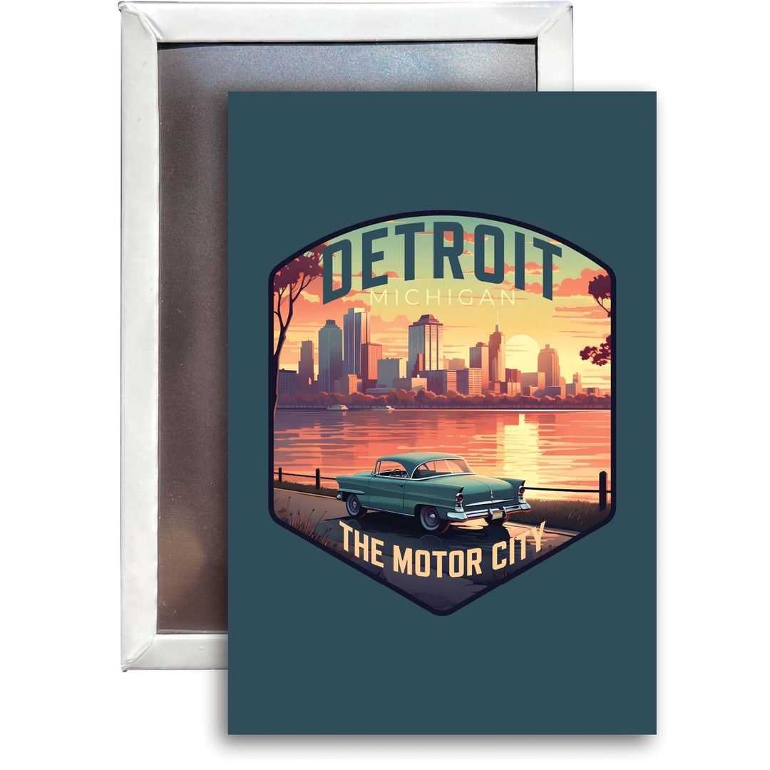 Detroit Michigan Design A Souvenir 2x3-Inch Fridge Magnet Image 1