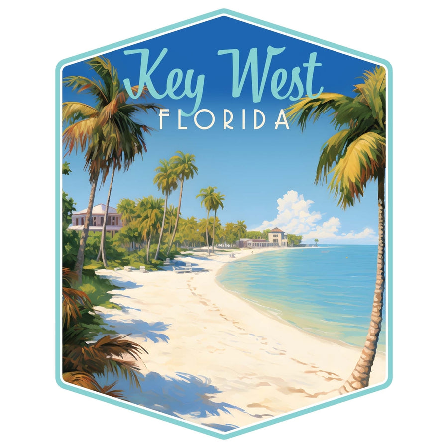 Key West Florida Design B Souvenir Die Cut Flat Magnet Image 1