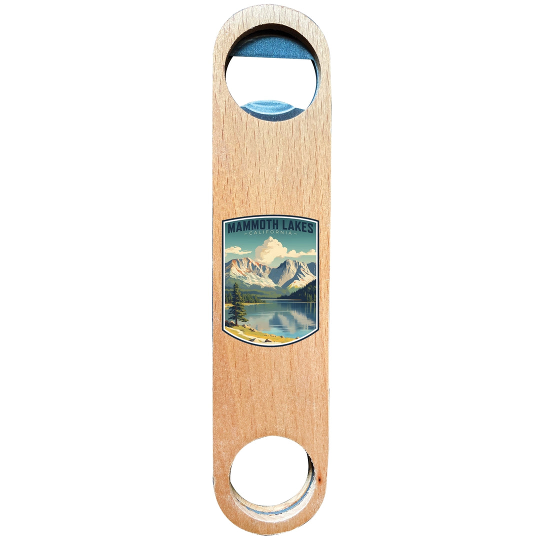 Mammoth Lakes California Design C Souvenir Wooden Bottle Opener Image 1