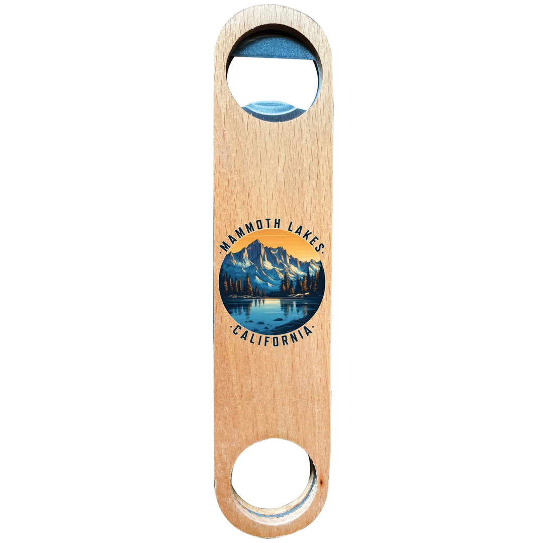 Mammoth Lakes California Design B Souvenir Wooden Bottle Opener Image 1