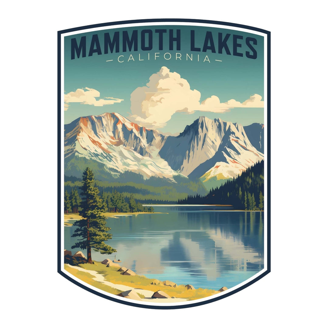 Mammoth Lakes California Design C Souvenir Die Cut Flat Magnet Image 1