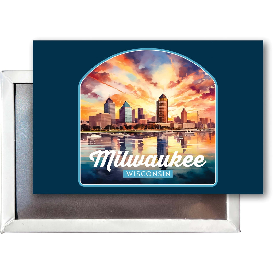 Milwaukee Wisconsin Design A Souvenir 2x3-Inch Fridge Magnet Image 1