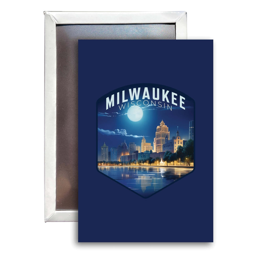 Milwaukee Wisconsin Design B Souvenir 2x3-Inch Fridge Magnet Image 1