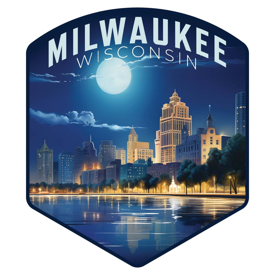 Milwaukee Wisconsin Design B Souvenir Die Cut Flat Magnet Image 1